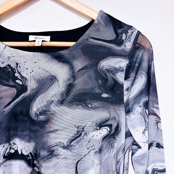 REITMANS Grey and brown marbled fitted mesh dress - Picture 6 of 11